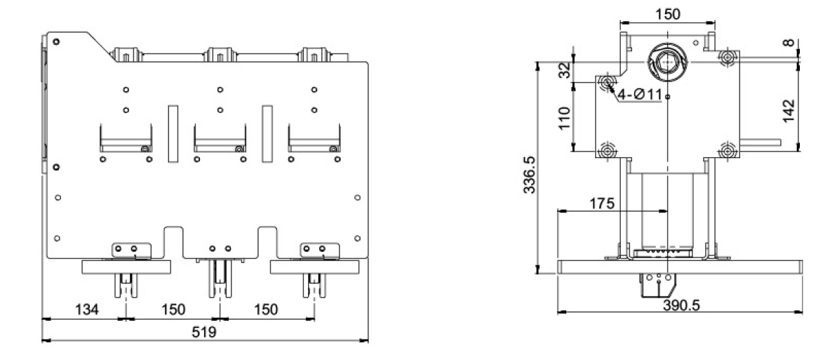 Breaker for pneumatic cabinet 12kV 1250A (ABB)插图2