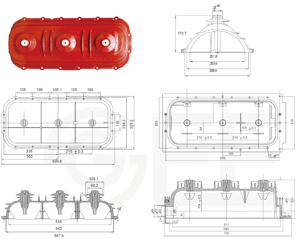 FLN36-12/FLRN36-12 for SF6 Gas Insulated Load Break Switch插图1