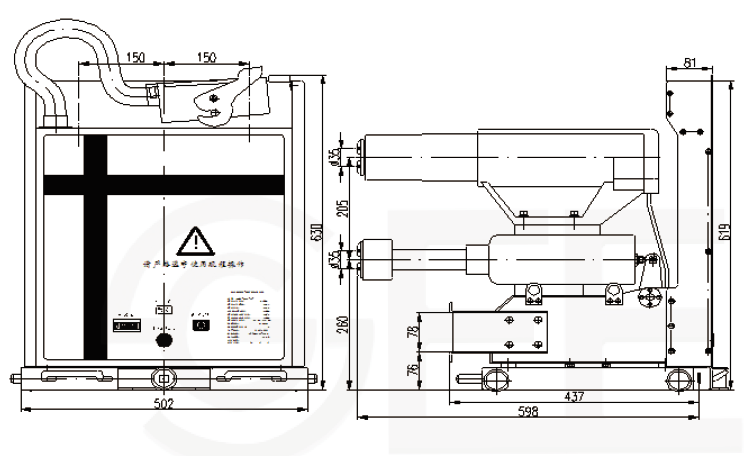 FC 1204-40-125 12kV/7.2kV Vacuum Contactor插图1