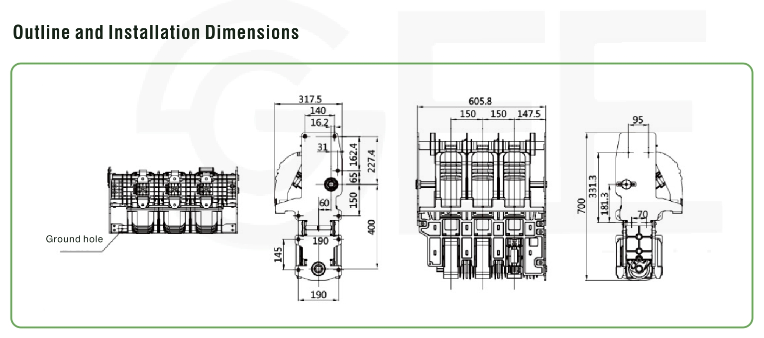 a switch dimension drawing